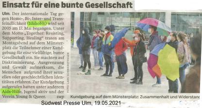 Einsatz für eine bunte Gesellschaft IDAHOBIT Presse
